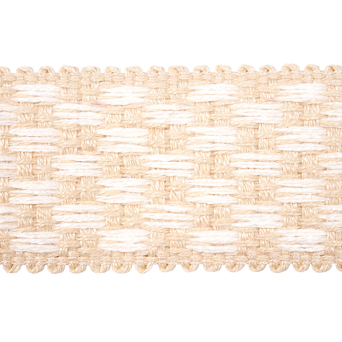 Schumacher Crawford Check Tape Medium Coffee Trim Sample 81632