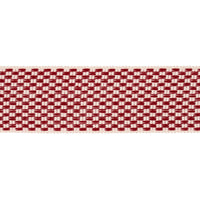Schumacher Crawford Check Tape Wide Cornwallis Red Trim 81641