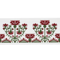Schumacher Custis Embroidered Tape Claret Trim 81660