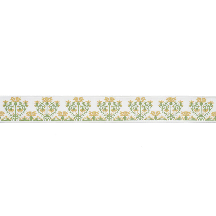 Schumacher Custis Embroidered Tape Marigold Trim Sample 81663