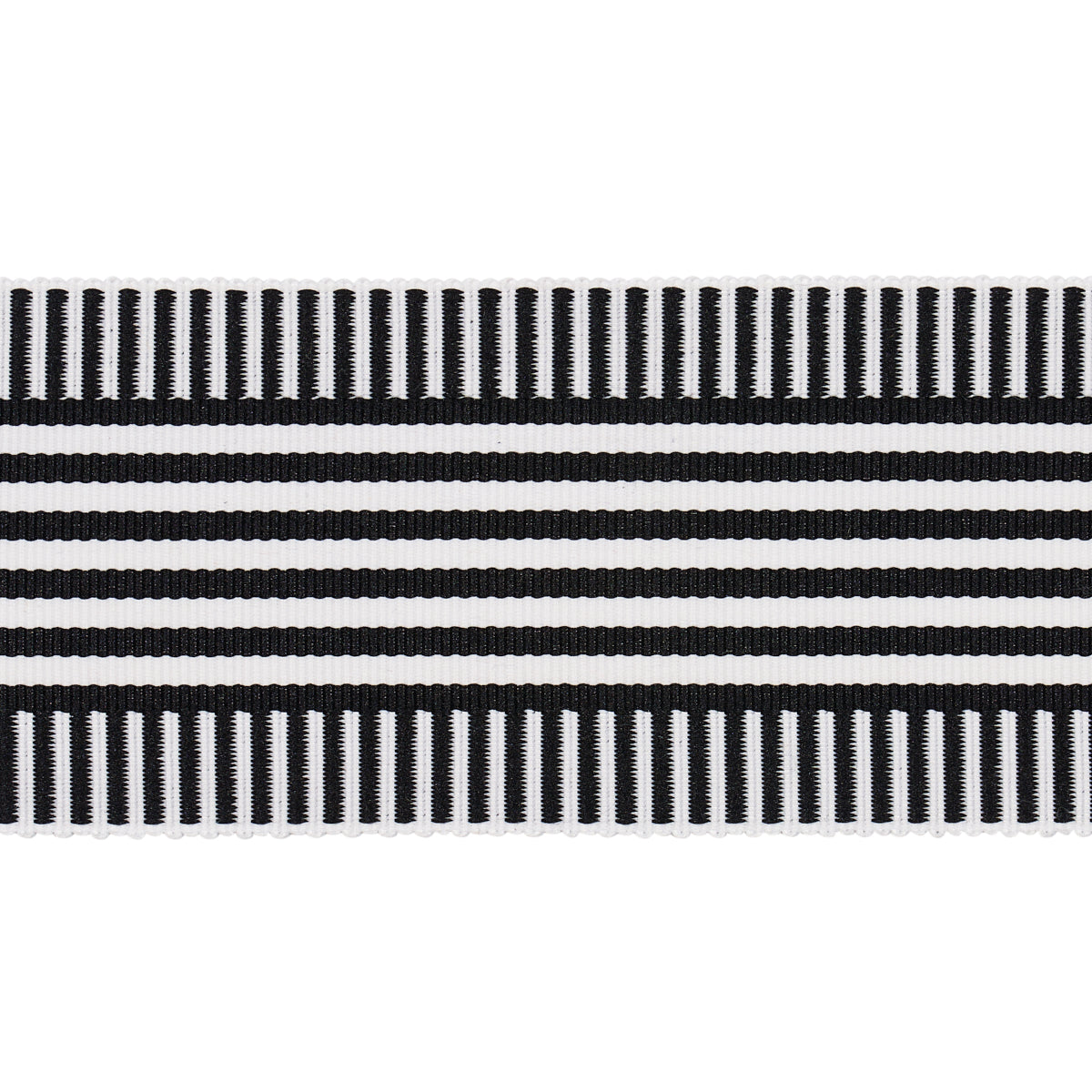 Schumacher Keket Stripe Tape Black Trim Sample 81692