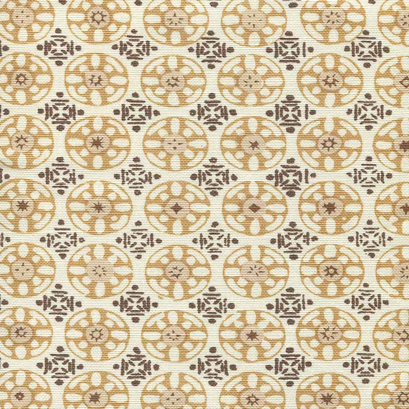 China Seas Kediri Batik Brown Tobacco Camel Taupe Fabric 8170-07