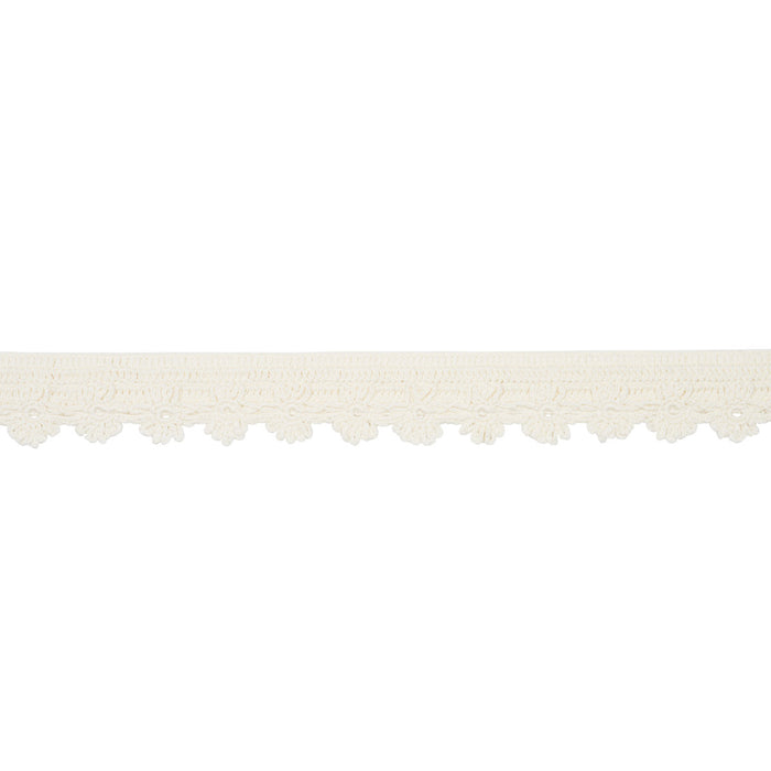 Schumacher Evelyne Crochet Trim Ivory Trim Sample 81700