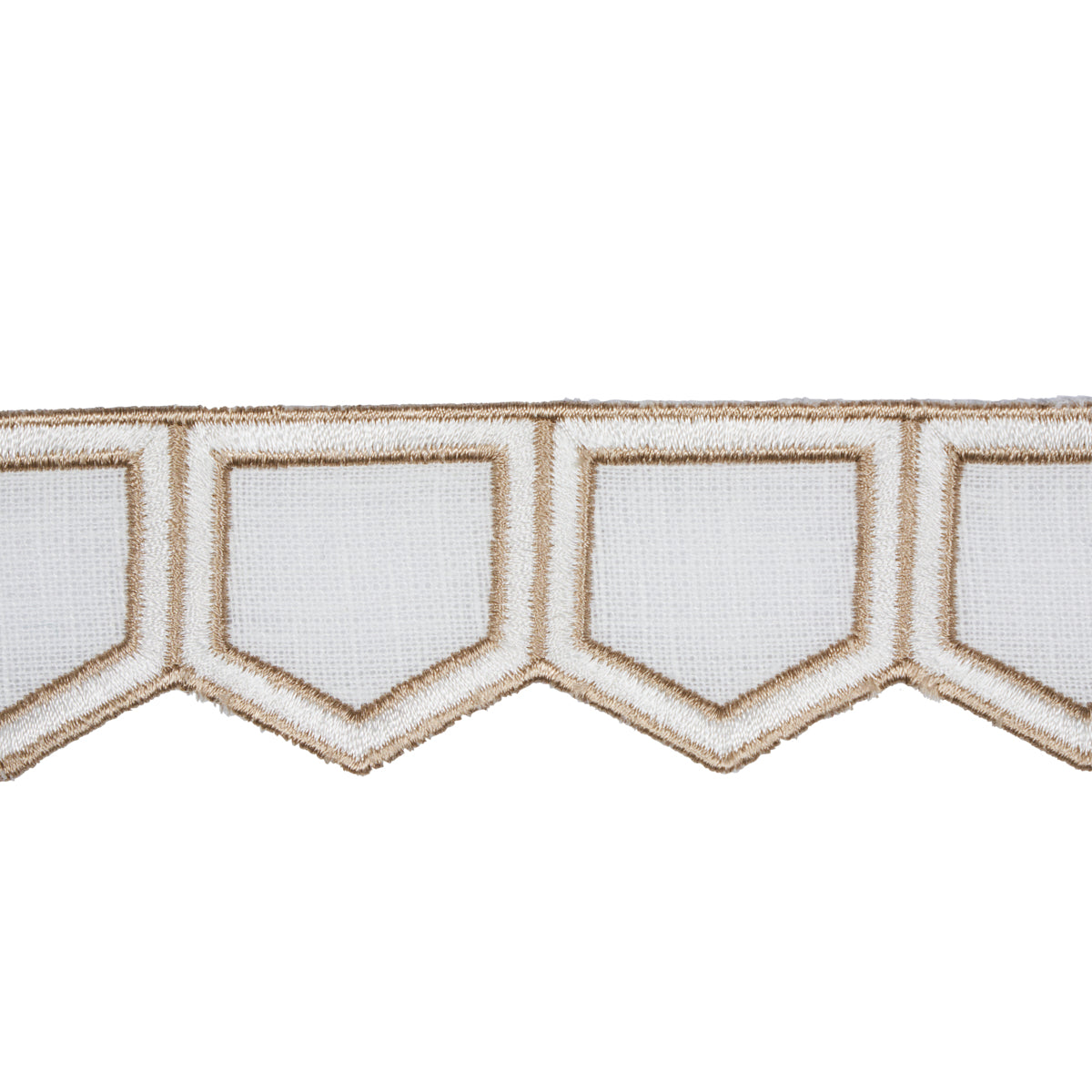 Schumacher Honeycomb Trim Ivory Trim Sample 81750