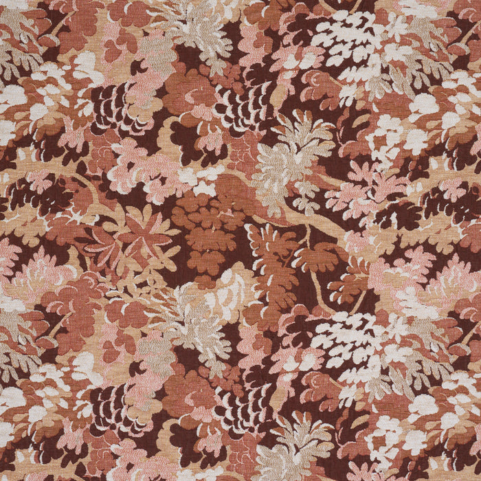Schumacher Verdure Tapestry Terracotta Fabric Sample 81852