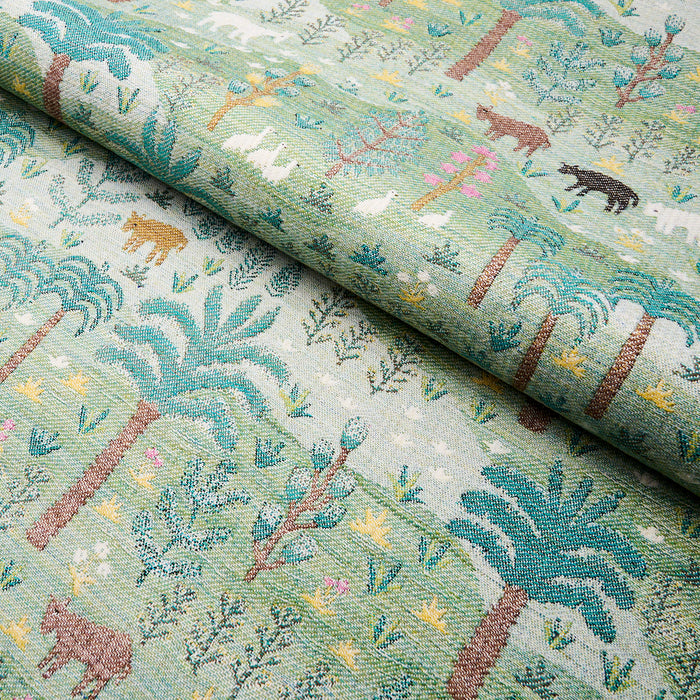 Schumacher Las Colinas Scenic Tapestry Green Fabric Sample 81960