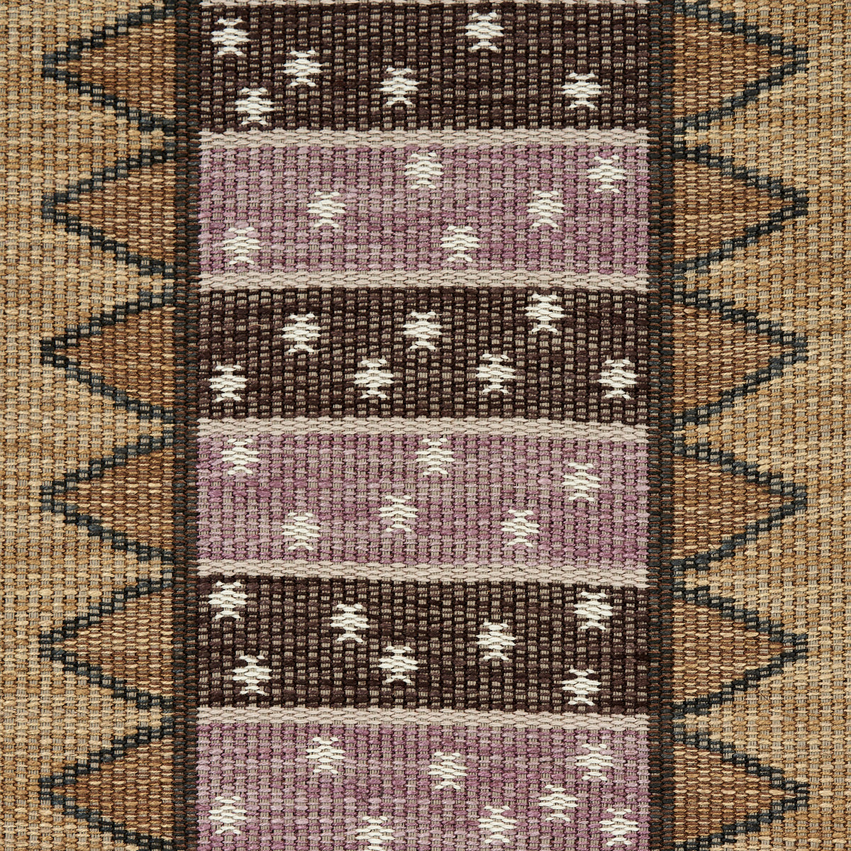 Schumacher Noor Kilim Stripe Aubergine Fabric Sample 81981