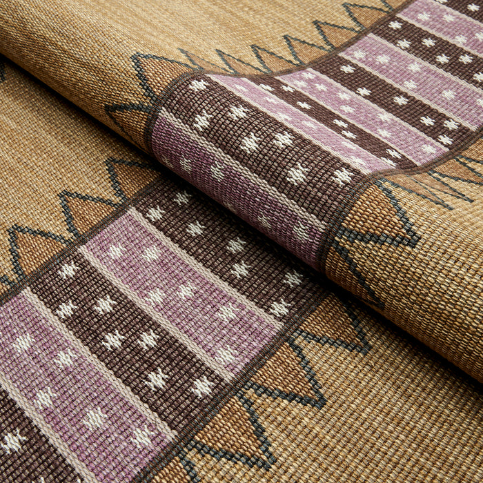 Schumacher Noor Kilim Stripe Aubergine Fabric Sample 81981