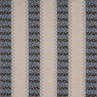 Schumacher Noor Kilim Stripe Indigo Fabric 81982