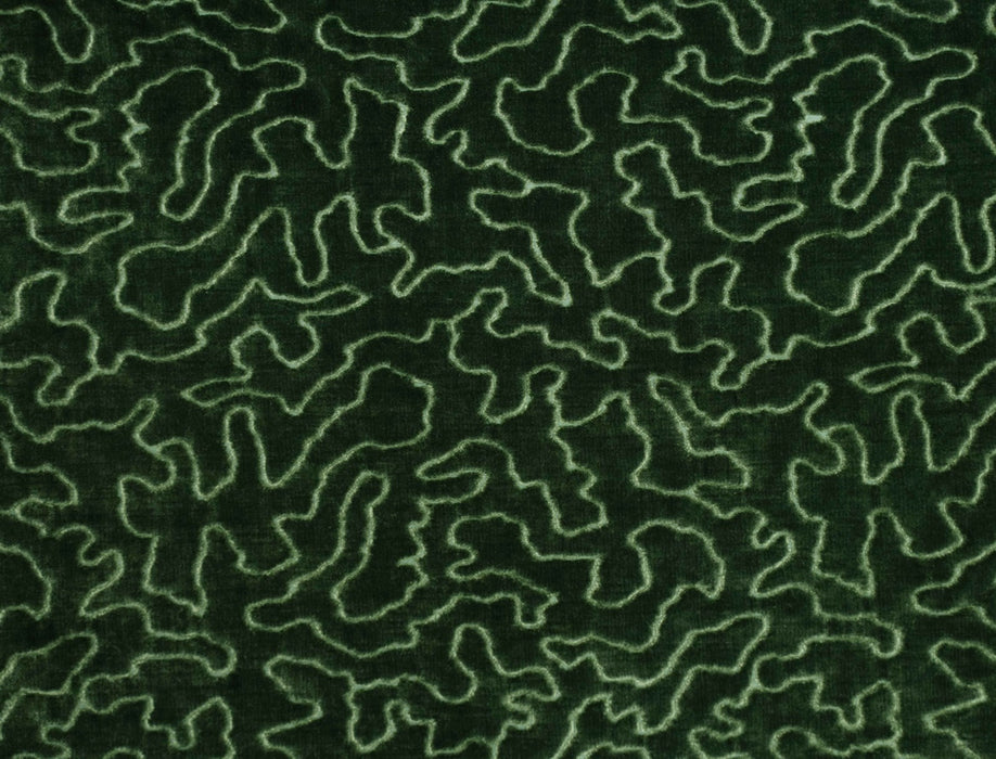 Jim Thompson Vermicelli Velvet Deep Moss Fabric Sample JT013887006