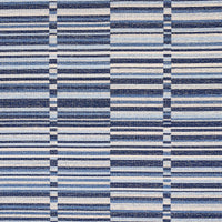 Schumacher Tierra Stripe Blue Fabric 82010