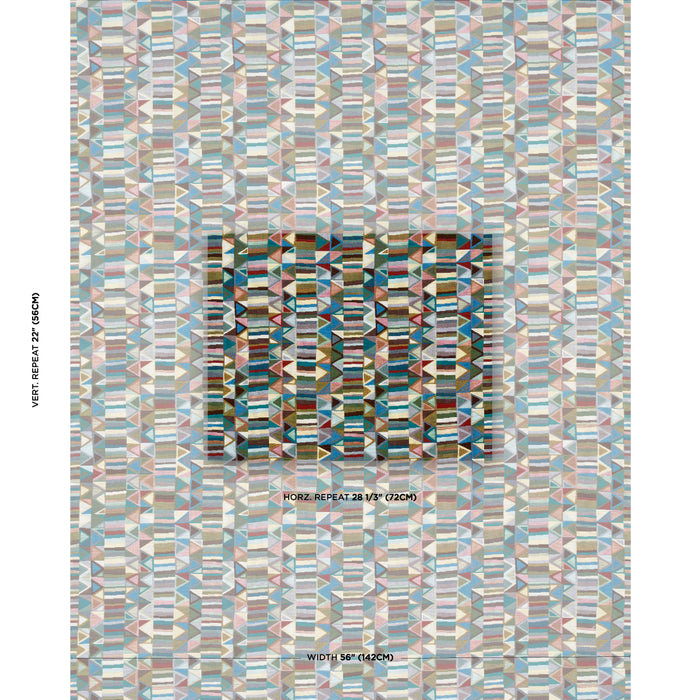 Schumacher Bizantino Quilted Weave Peacock Fabric 82020