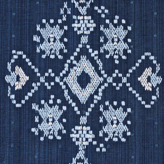 Schumacher Nadira Embroidery Indigo Fabric 82070