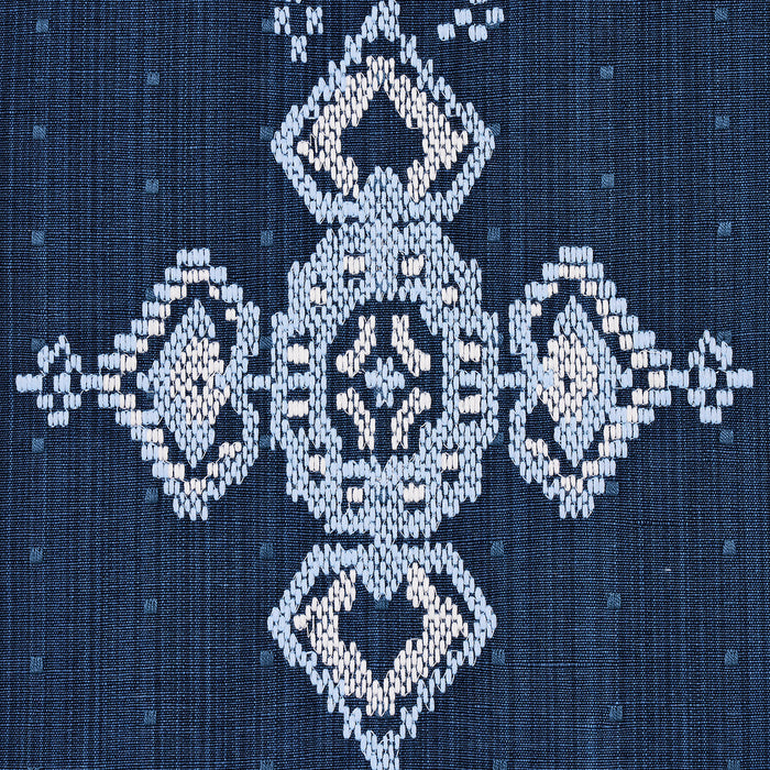 Schumacher Nadira Embroidery Indigo Fabric 82070