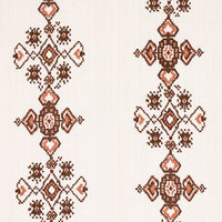 Schumacher Nadira Embroidery Cocoa Fabric 82071