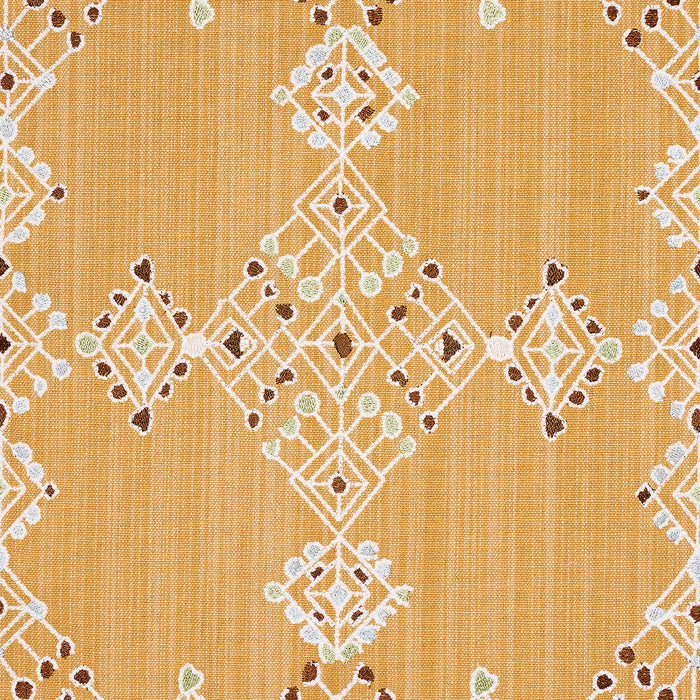 Schumacher Kalindi Embroidery Saffron Fabric 82082