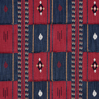 Schumacher Aravali Patchwork Cerise And Ink Fabric 82091