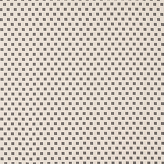 Schumacher Thandie Embroidery Carbon On Natural Fabric 82120
