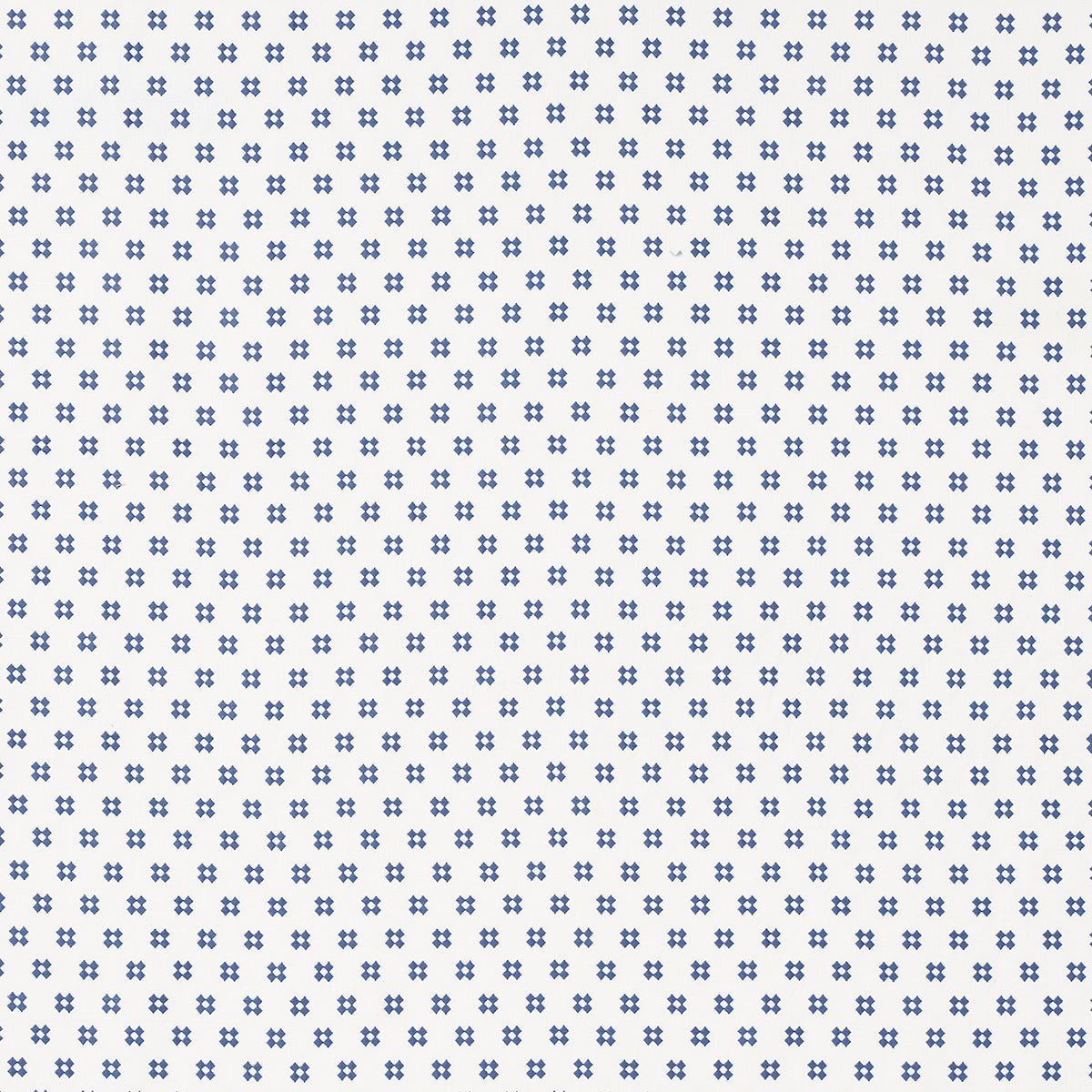 Schumacher Thandie Embroidery Blue On Ivory Fabric Sample 82121