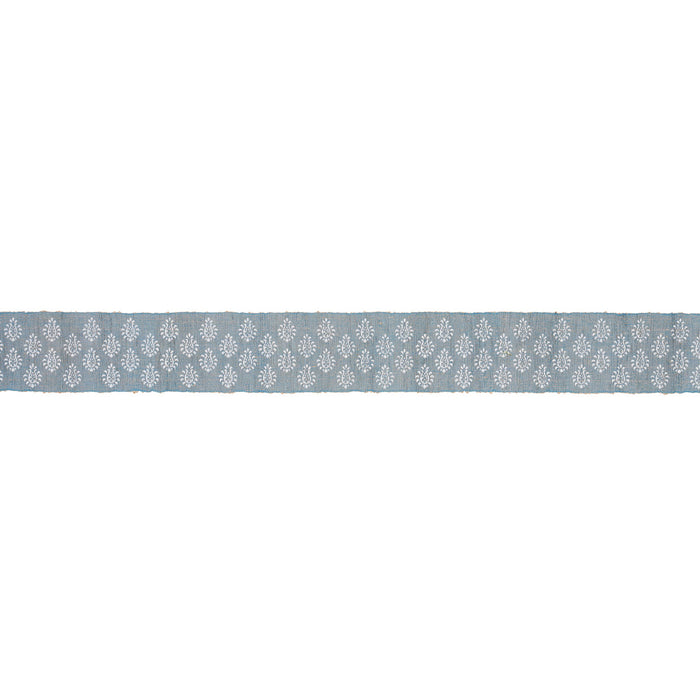 Schumacher Leila Hand Block Matka Tape Chambray Trim 82132