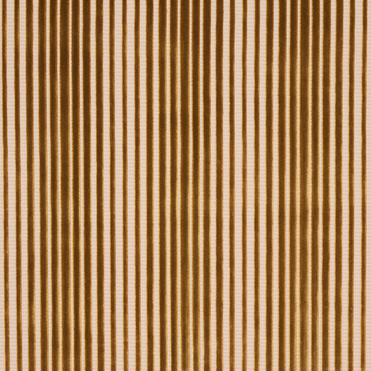 Schumacher Chimay Stripe Velvet Bronze Fabric Sample 82151
