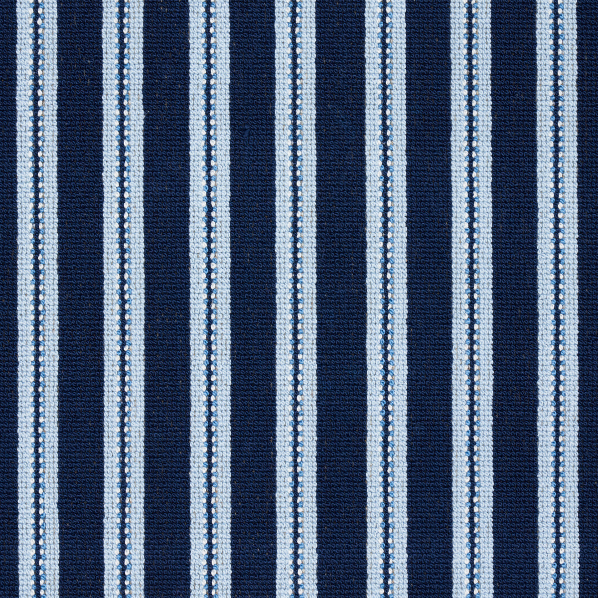 Schumacher Benson Stripe Epingle Navy Fabric 82180