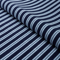 Schumacher Benson Stripe Epingle Navy Fabric 82180