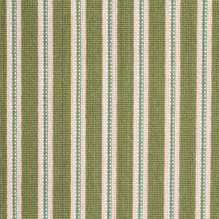 Schumacher Benson Stripe Epingle Green Fabric 82181