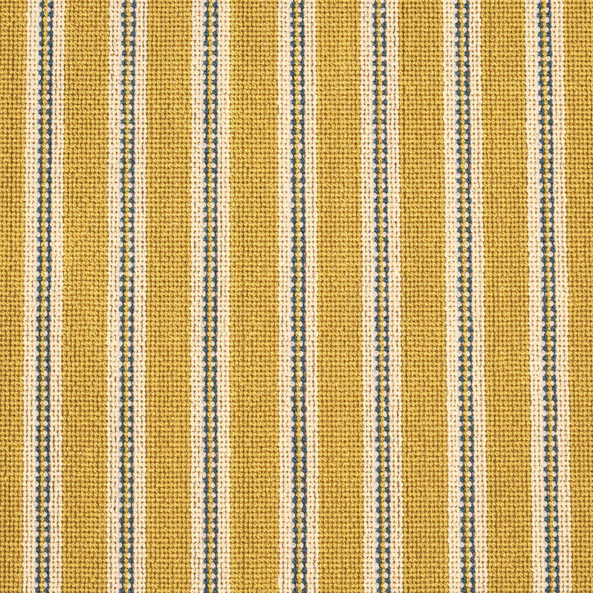 Schumacher Benson Stripe Epingle Saffron Fabric 82182