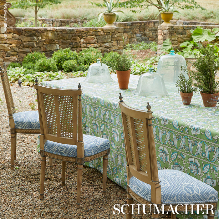 Schumacher Fleurette Denim Fabric 82190