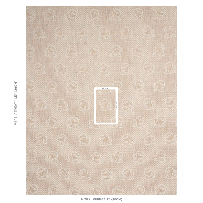 Schumacher Fleurette Natural Fabric 82191