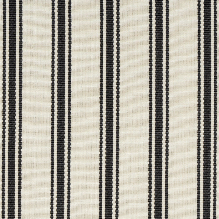 Schumacher Marquet Ticking Stripe Carbon Fabric 82201
