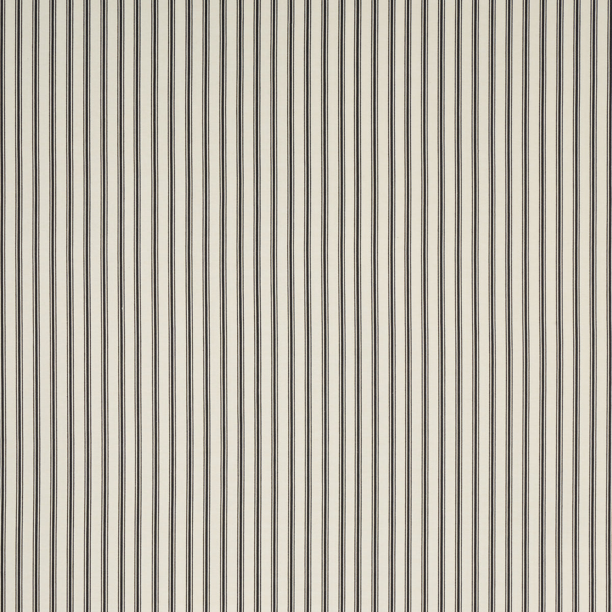 Schumacher Marquet Ticking Stripe Carbon Fabric Sample 82201