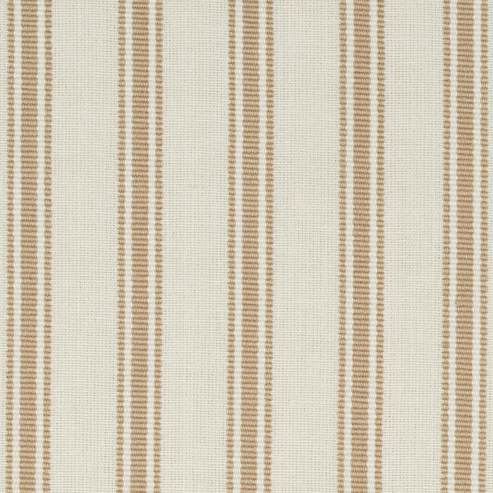 Schumacher Marquet Ticking Stripe Sand Fabric 82202