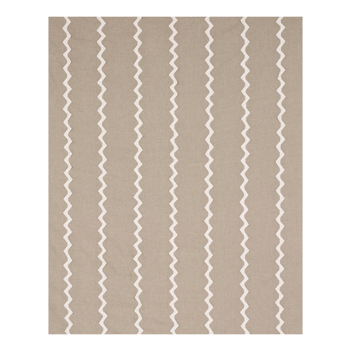 Schumacher Lazare Applique Ivory On Natural Fabric 82220
