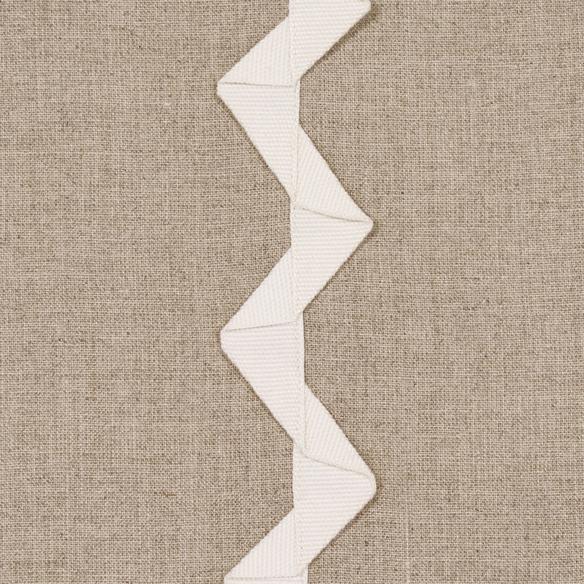 Schumacher Lazare Applique Ivory On Natural Fabric 82220