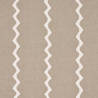Schumacher Lazare Applique Ivory On Natural Fabric 82220