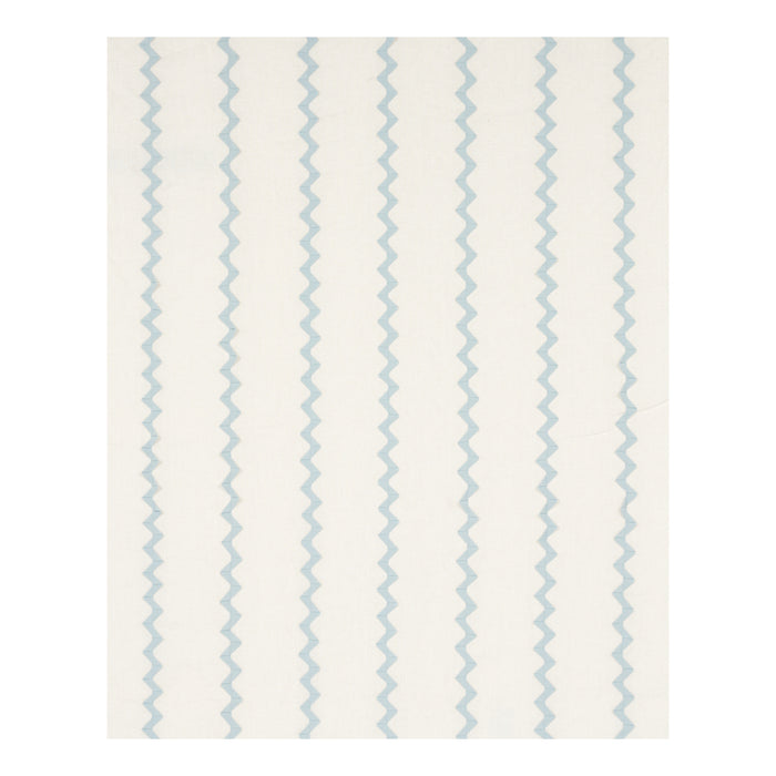 Schumacher Lazare Applique Sky On Ivory Fabric 82221