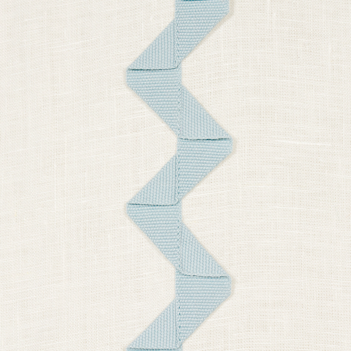 Schumacher Lazare Applique Sky On Ivory Fabric 82221