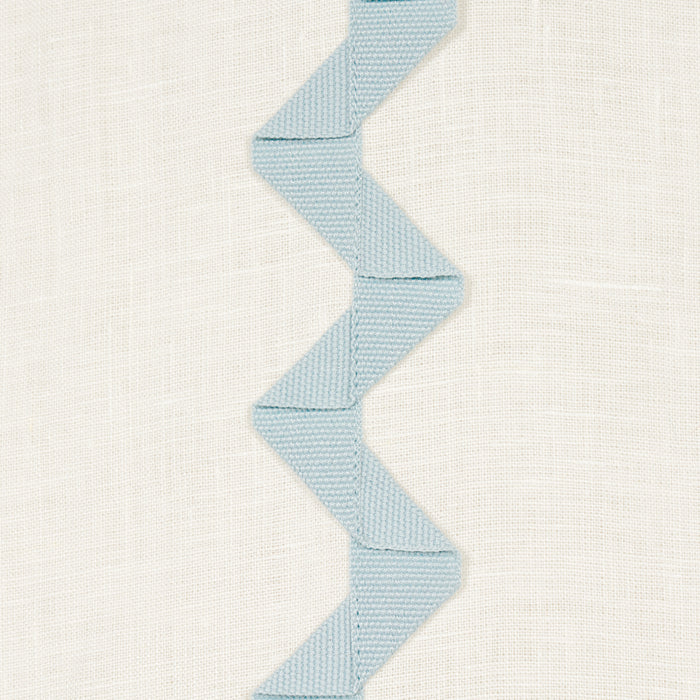 Schumacher Lazare Applique Sky On Ivory Fabric 82221