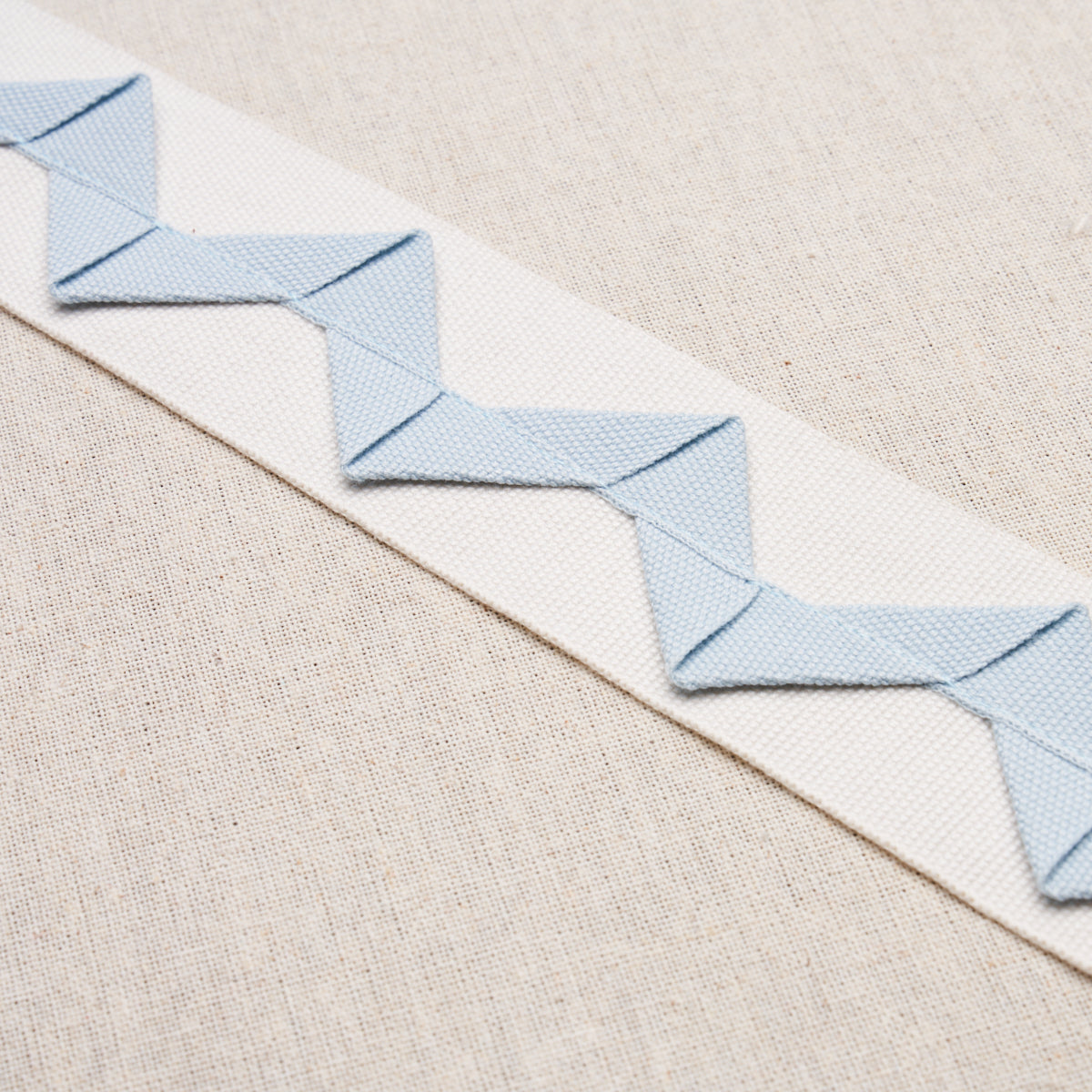 Schumacher Lazare Applique Tape Sky On Ivory Trim 82240