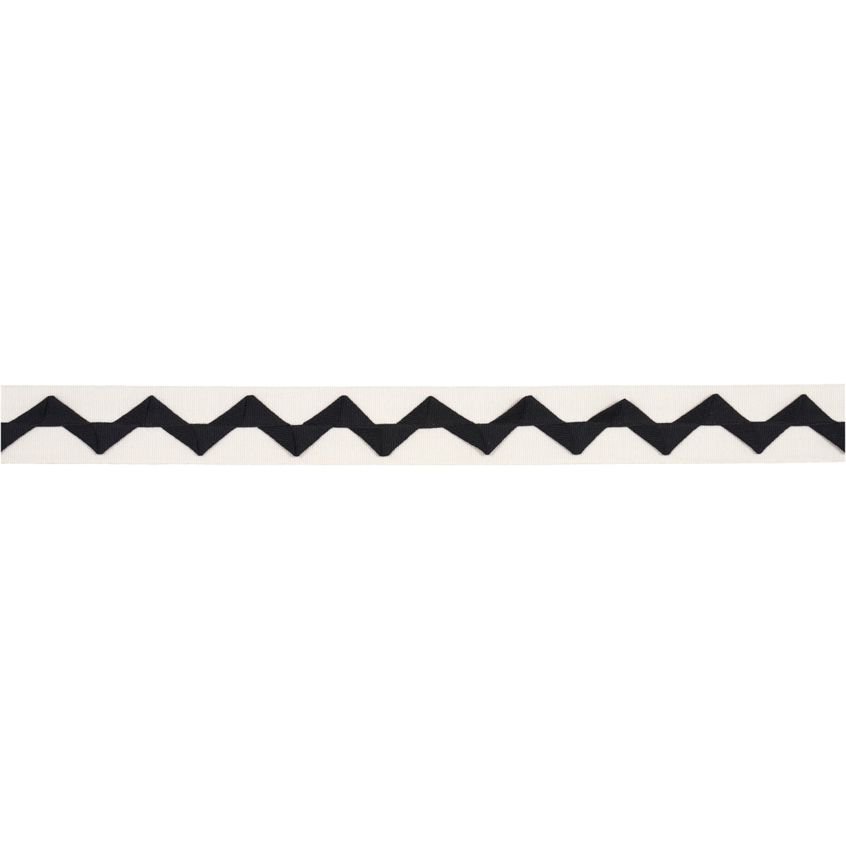 Schumacher Lazare Applique Tape Black On Ivory Trim Sample 82243