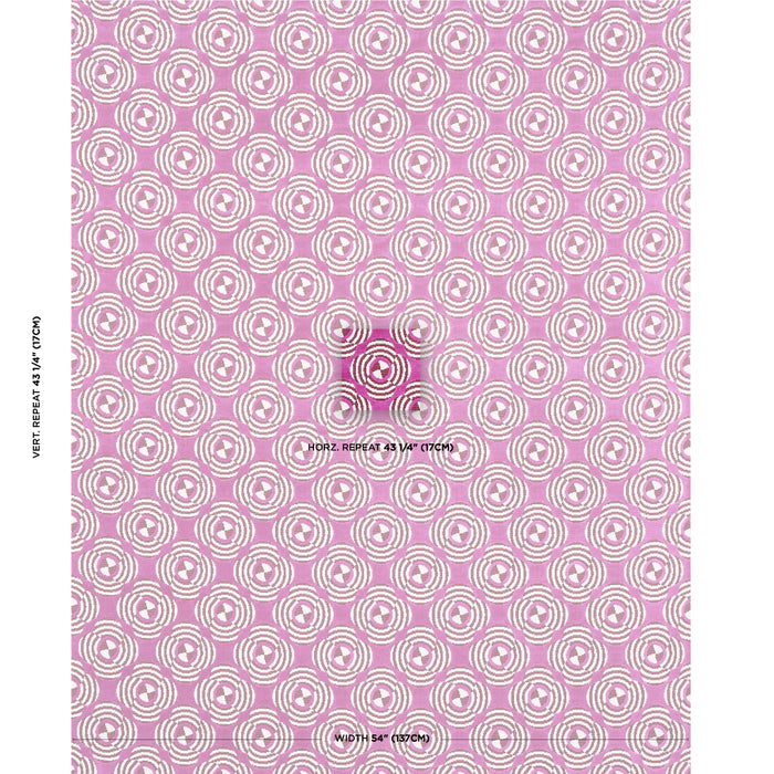 Schumacher Le Moderne Cut Velvet Magenta Fabric Sample 82262