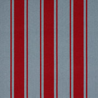Schumacher Tangier Stripe Teal & Red Fabric 82272