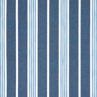 Schumacher Hampton Stripe Indoor/Outdoor Indigo Fabric 82300
