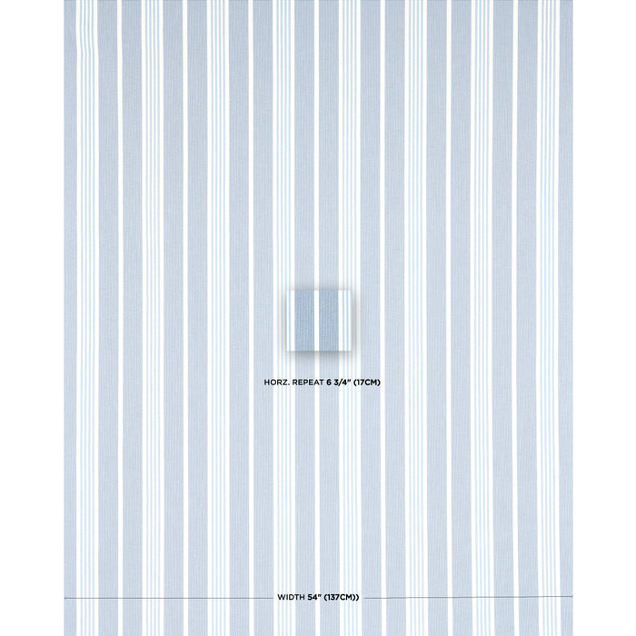 Schumacher Hampton Stripe Indoor/Outdoor Pool Fabric Sample 82301