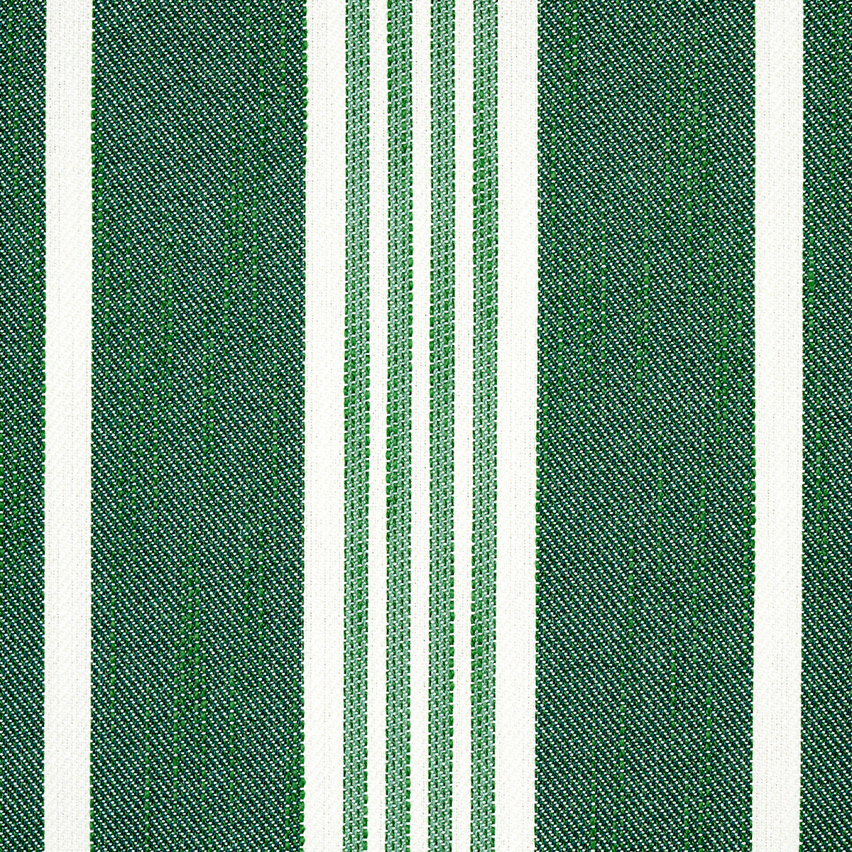 Schumacher Hampton Stripe Indoor/Outdoor Emerald Fabric 82302