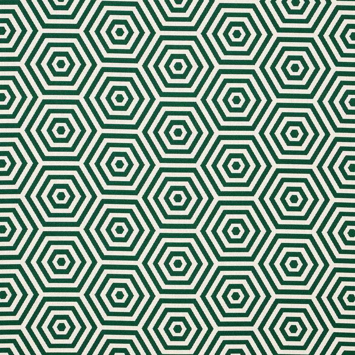 Schumacher Bees Knees Indoor/Outdoor Emerald Fabric Sample 82311
