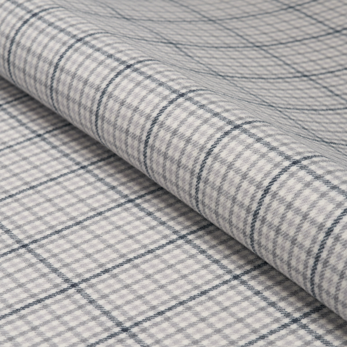 Schumacher Aldridge Wool Houndstooth Grey Fabric Sample 82331