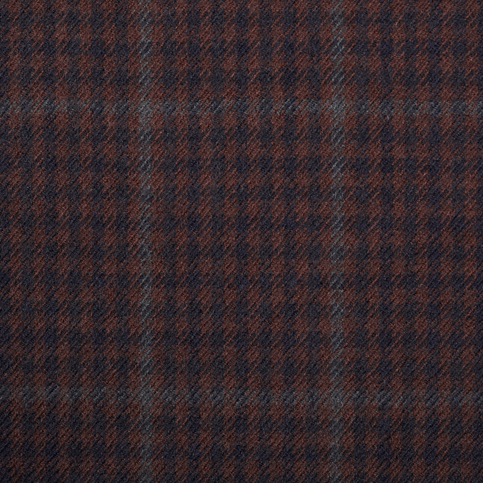 Schumacher Aldridge Wool Houndstooth Burgundy Fabric 82332